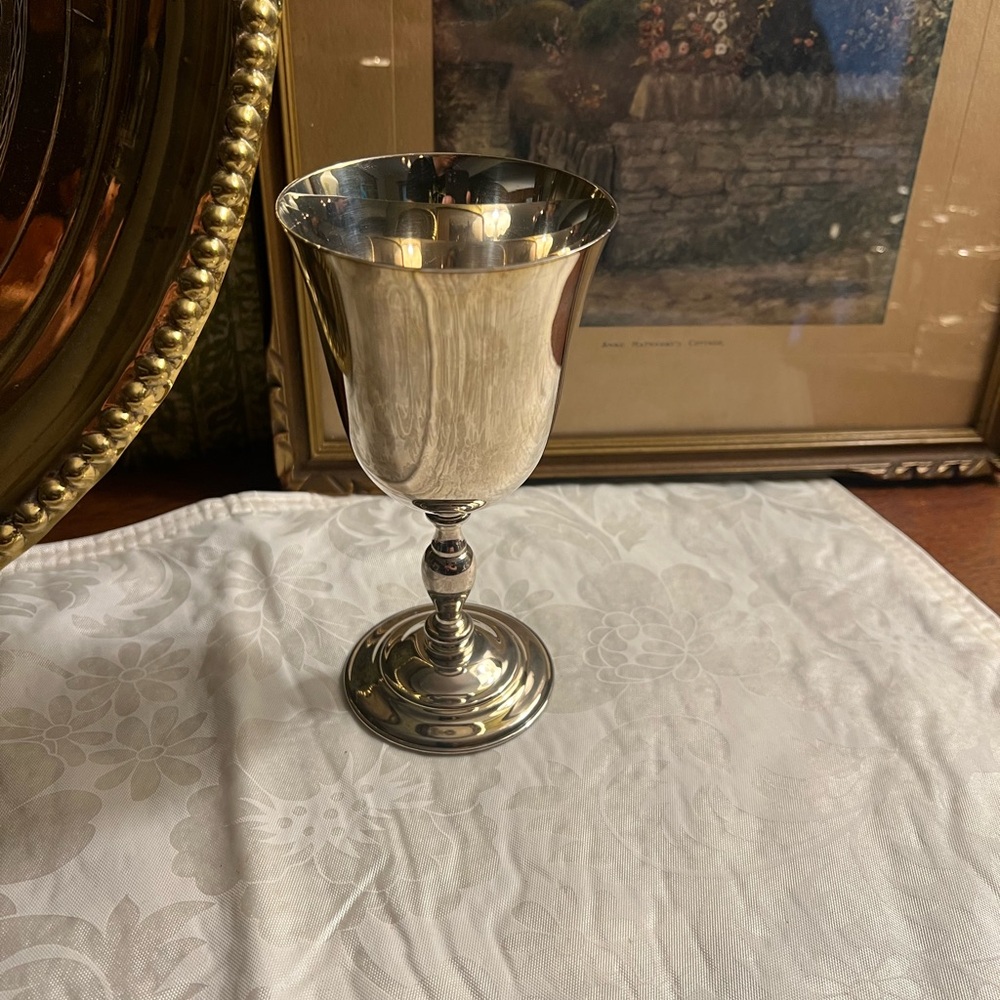 Vintage F.B. Rogers Silver Co. Goblet – Made in Spain – Silverplate Chalice
